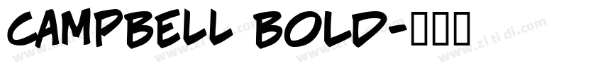CAMPBELL Bold字体转换